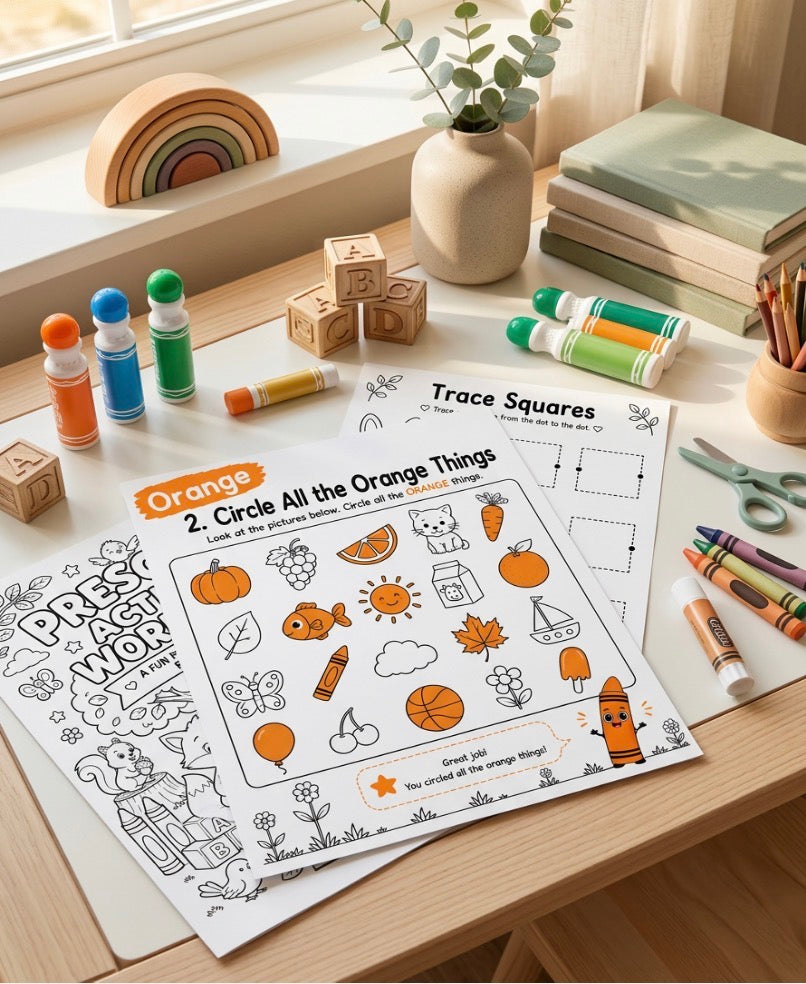 Preschool Learning Workbook | 80+ Printable Activities for Ages 2–5
