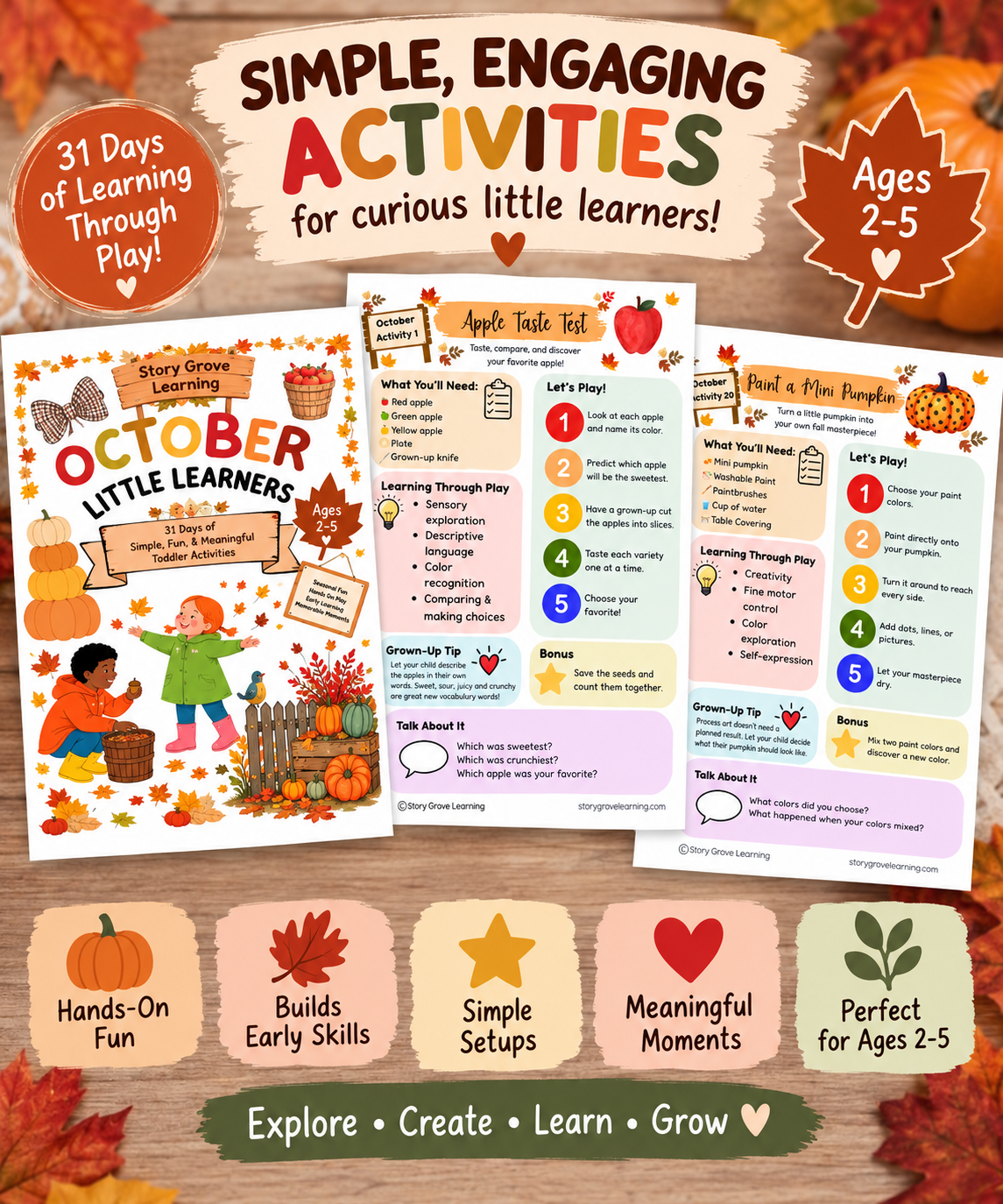 October Little Learners: 31 Days of Simple, Fun & Meaningful Toddler Activities