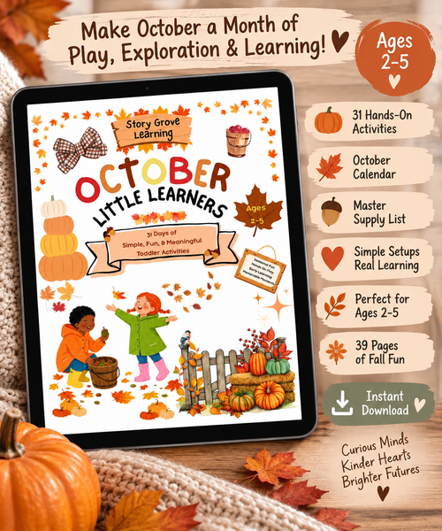 October Little Learners: 31 Days of Simple, Fun & Meaningful Toddler Activities