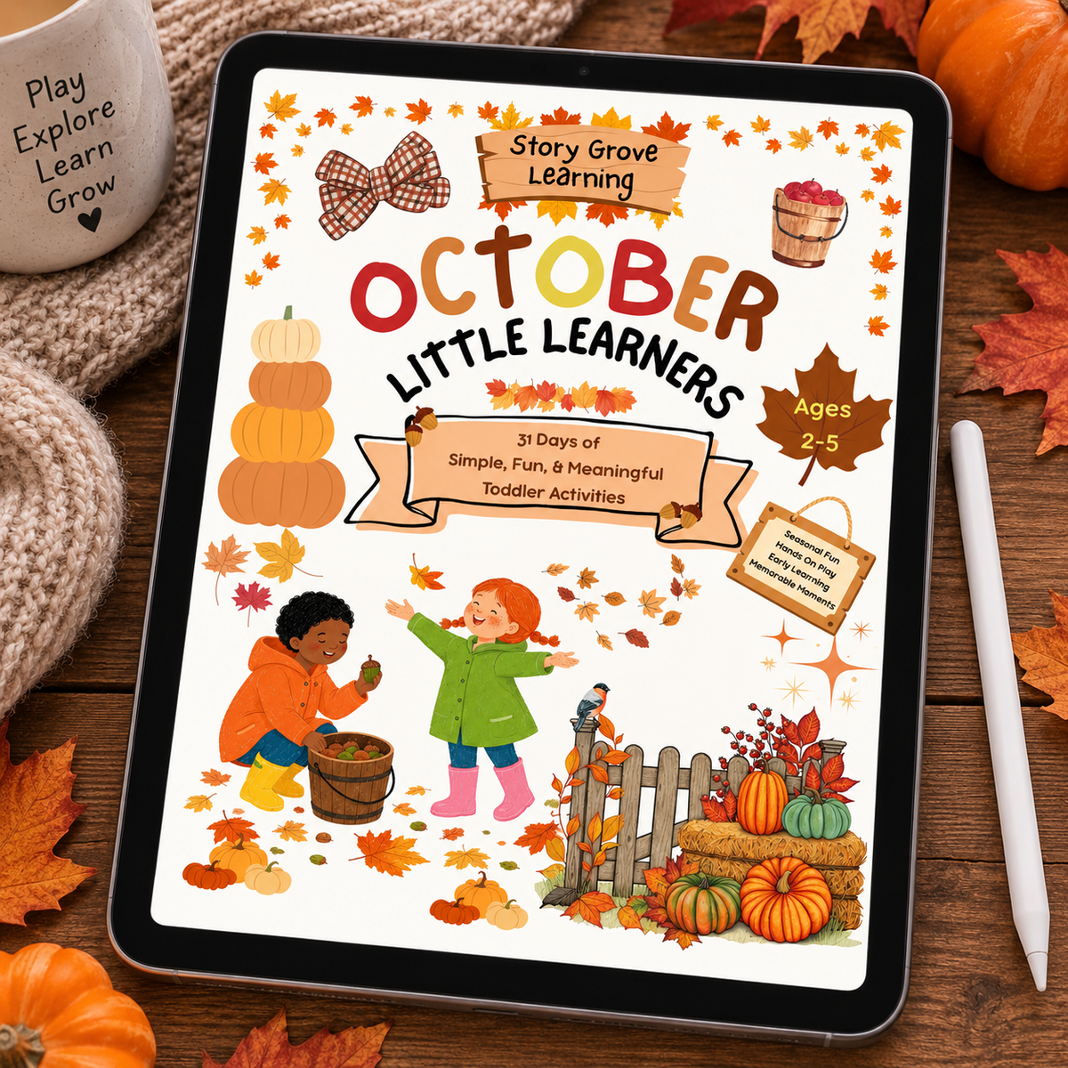 October Little Learners: 31 Days of Simple, Fun & Meaningful Toddler Activities