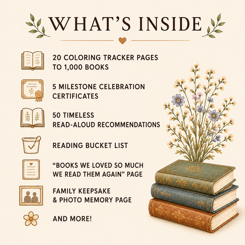 1,000 Books Before Kindergarten Reading Tracker
